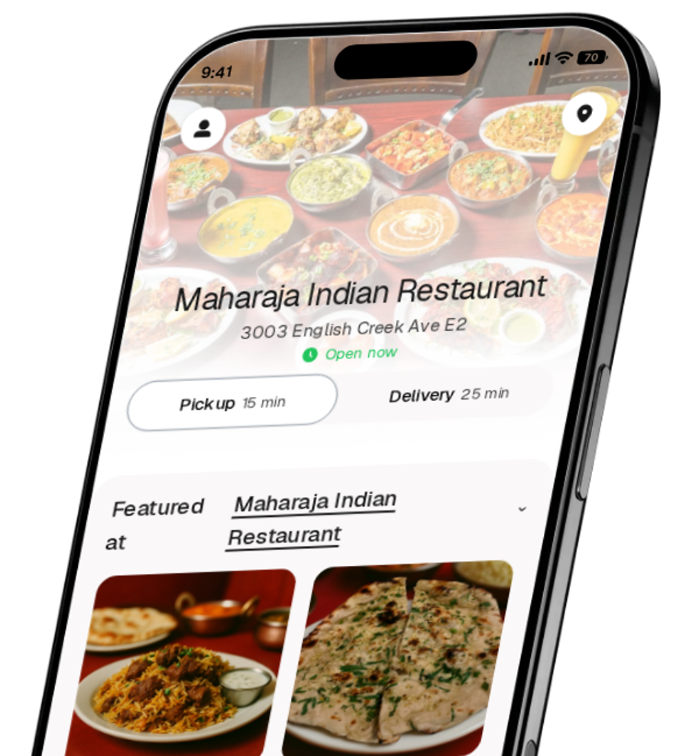 Maharaja Indian Restaurant app preview