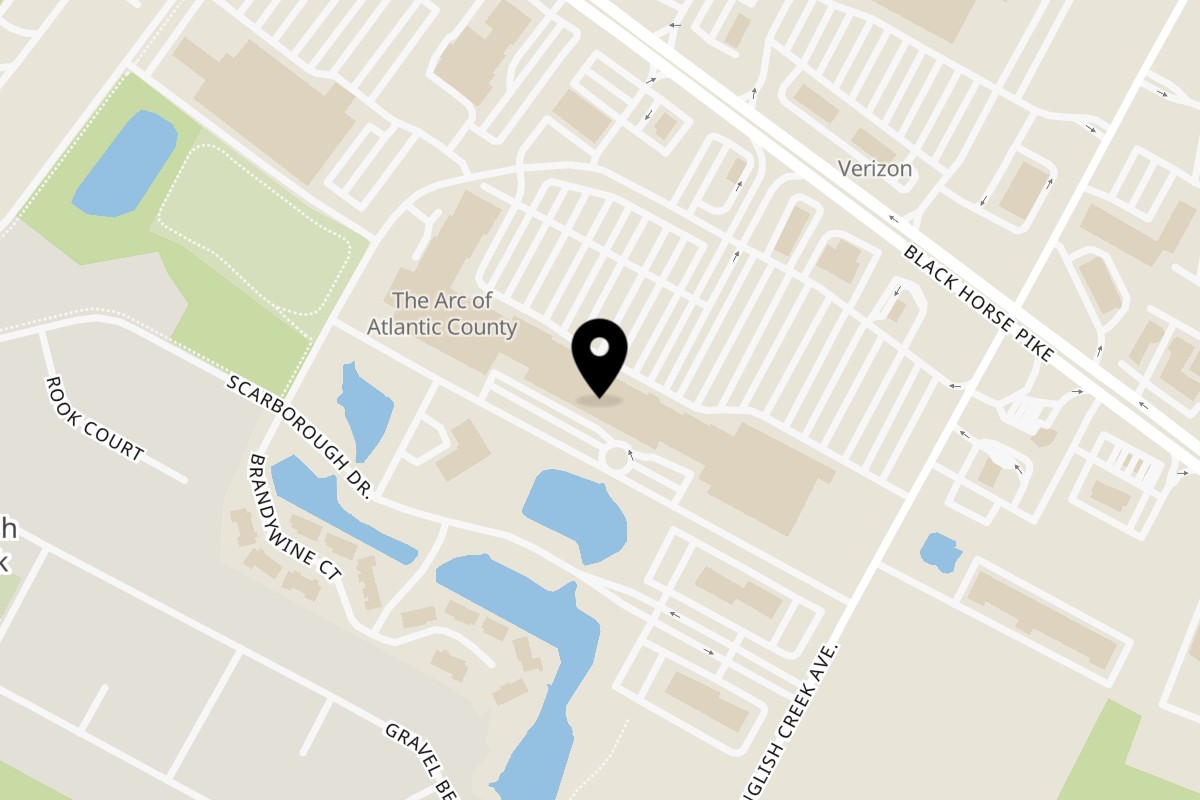 Map showing the location of Maharaja Indian Restaurant on 3003 English Creek Ave E2 in Egg Harbor Township